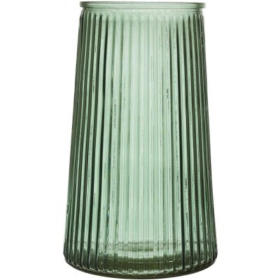 Skleněná váza Louise zelená na květiny dekorativní Art Deco 21,5 cm – Hledejceny.cz