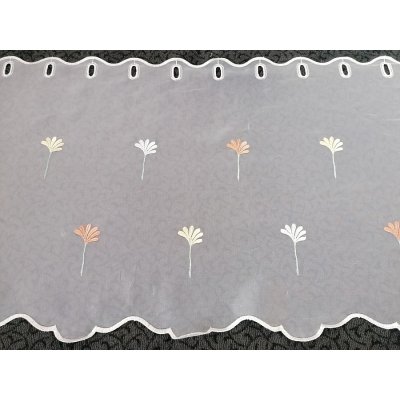 Záclona na vitrážku - voál KVÍTEČKA 50 cm – Hledejceny.cz
