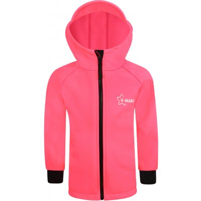 V-Mart Premium softshellová bunda s fleecem neonově růžová – Hledejceny.cz