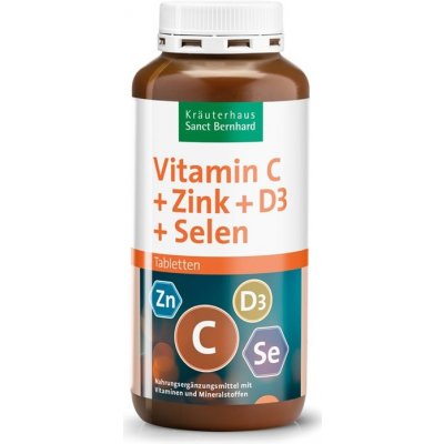 Sanct Bernhard Vitamin C + Zinek + D3 + Selen 365 tablet – Hledejceny.cz