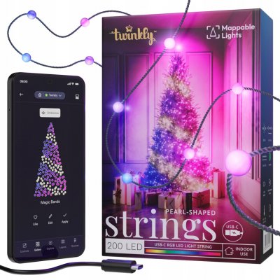 Vánoční osvětlení na stromeček Twinkly pro vnitřní použití 12 m, 101 - 200 světýlek – Hledejceny.cz