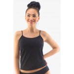 Gina dámské košilka úzká ramínka bezešvé jednobarevné Bamboo Cotton 08031P černá – Sleviste.cz