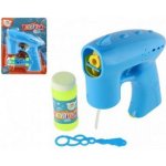 Teddies Bublifuk pistole plast 13cm a náplň na baterie Modrá – Zboží Mobilmania