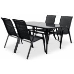 Nábytek Texim Zahradní jídelní set Klaudie černý + 4x židle RAMADA – Hledejceny.cz