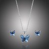 Éternelle souprava náhrdelníku a náušnic Swarovski Elements Montanari SET2050 Modrá