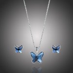 Éternelle souprava náhrdelníku a náušnic Swarovski Elements Montanari SET2050 Modrá – Zbozi.Blesk.cz
