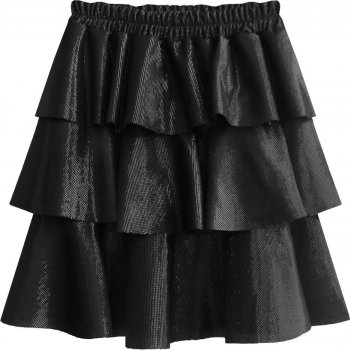Lesklá mini sukně (508ART) černá