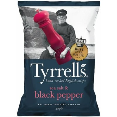Tyrrell's Brambůrky s mořskou solí a černým pepřem 150 g – Zboží Dáma