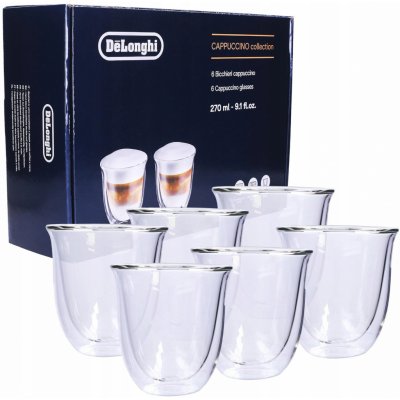 De'Longhi Sklenice cappucino 6 x 270 ml – Zboží Dáma