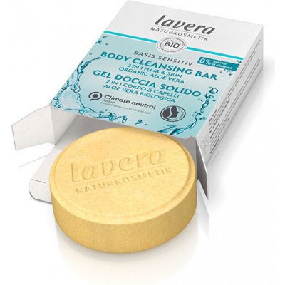 Lavera Basis Sensitiv Body Cleansing Bar - Tuhé mýdlo 2v1 na tělo i vlasy 50 g
