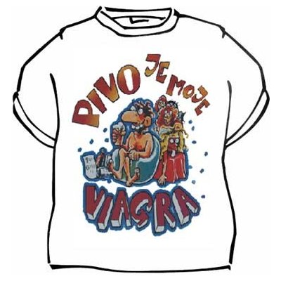 Tričko Pivo je moje Viagra bílá – Zboží Dáma