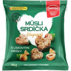 Semix Müsli srdíčka bez lepku oříšková 50 g