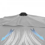 SPRINGOS GU0038 Zahradní slunečník 120x200 cm šedý – Hledejceny.cz