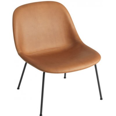 Muuto Fiber tube base cognac leather / black