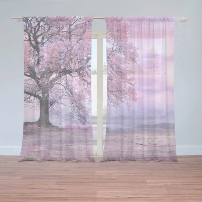 Záclony Růžový strom: 2 ks - 150x250 cm - Sablio – Hledejceny.cz