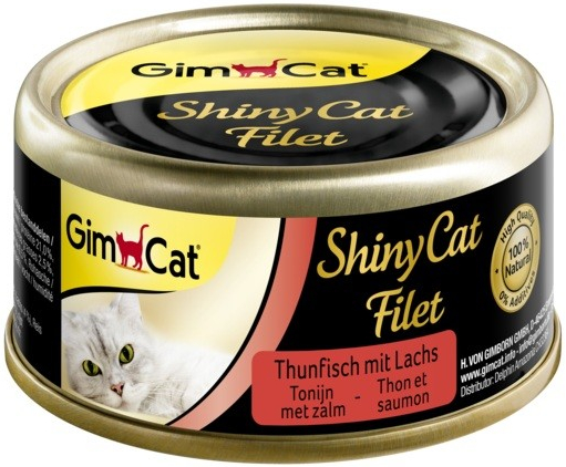 GimCat ShinyCat filet tuňák s lososem 70 g