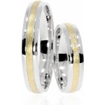 Zlatnictví Helios Stříbrné snubní prsteny se zlatem GS 28 AG – Zbozi.Blesk.cz