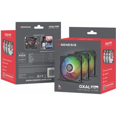 Genesis OXAL 120 ARGB 3-Pack NGF-2265 – Zboží Živě