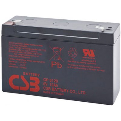 CSB GP6120 F1 6V 12Ah – Zboží Mobilmania