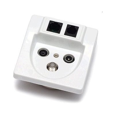 Zásuvka účastnická TV/R/SAT/RJ-45/RJ-11 - koncová – Hledejceny.cz