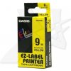 Barvící pásky Casio originální páska do tiskárny štítků, Casio, XR-9YW1, černý tisk/žlutý podklad, nelaminovaná, 8m, 9mm