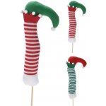 KOOPMAN Vánoční punčocha ELF na dřevěné tyči 56 cm (2 varianty /cena za 1 ks) – Hledejceny.cz