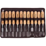 XTline dláta řezbářská 12ks, kožený obal XT790400 – Zboží Dáma