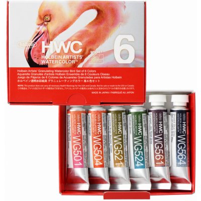 Holbein akvarelové barvy Granulating 5 ml Bird, sada 6 ks – Hledejceny.cz