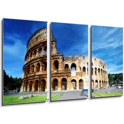 Obraz 3D třídílný - 90 x 50 cm - Colosseum in Rome, Italy Koloseum v Římě, Itálie – Zbozi.Blesk.cz