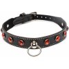 SM, BDSM, fetiš Strict Diamond Choker with O Ring Red