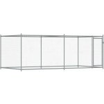 vidaXL Klec pro psy s dvířky šedá 400 x 200 x 150 cm – Sleviste.cz