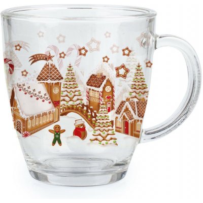 TORO Skleněný hrnek perníčková vesnička 350 ml – Zboží Dáma