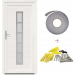 OMAXI Vchodové dveře Bílá 88 x 200 cm PVC 787280 – Hledejceny.cz