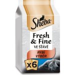 Sheba Fresh & Fine Rybí výběr ve šťávě 6 x 50 g – Zboží Mobilmania