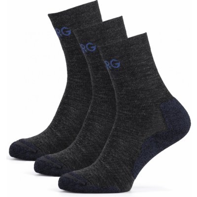 Warg pánské ponožky Trek Merino 3-pack šedá/modrá