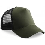 Beechfield Síťovaná Snapback Trucker zelená olivová černá – Zboží Dáma
