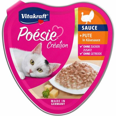 Vitakraft Poésie Création krůtí maso v sýrové omáčce 15 x 85 g – Sleviste.cz
