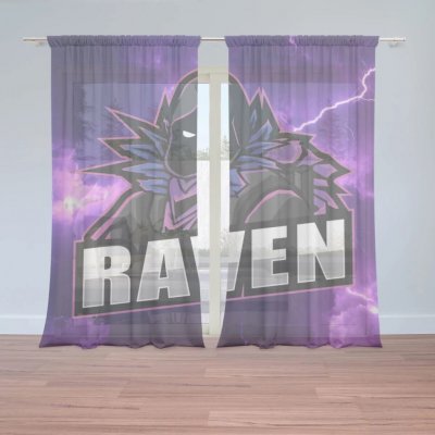 Sablio Záclony FORTNITE RAVEN Fialová bouře: 2ks 150x250cm – Hledejceny.cz