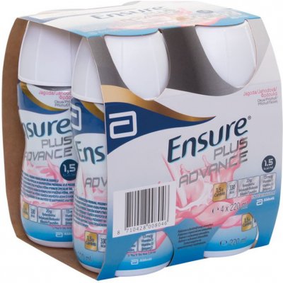 ENSURE PLUS ADVANCE JAHODOVÁ PŘÍCHUŤ POR SOL 4X220ML – Zbozi.Blesk.cz