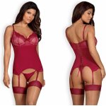 Obsessive Rosalyne corset, červená – Zboží Dáma