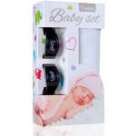 T-TOMI Baby set bambusová osuška + kočárkový kolíček béžová/hvězdičky – Zboží Mobilmania