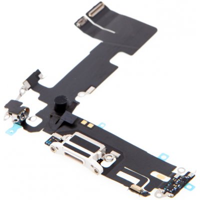 AppleMix Napájecí a datový konektor s flex kabelem + mikrofony pro Apple iPhone 13 - bílý - kvalita A+ – Zboží Mobilmania