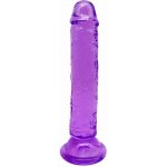 RealRock Crystal Clear Realistic 6″ fialové dildo s přísavkou 15,5 x 2,8 cm – Zboží Dáma