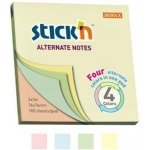 Stick´n Samolepicí bloček, pastelové barvy, 76x76 mm, 100 listů, STICK N 21821 ,balení 100 ks – Hledejceny.cz