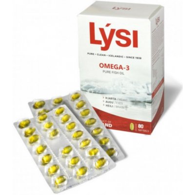 Lýsi Omega 3 přírodní rybí olej 80 kapslí – Hledejceny.cz