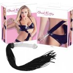 Bad Kitty kožený pomlázka se skleněným dildem průhledný – Zboží Mobilmania