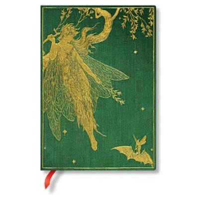 Olive Fairy Lang's Fairy Books Midi Unlined Softcover Flexi Journal Elastic Band Closure