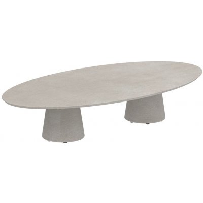 Royal Botania Betonový nízký stůl Conix, elipsa 250x130x35 cm, beton cement grey – Hledejceny.cz