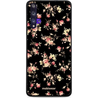 Pouzdro Mobiwear Glossy Huawei Nova 5T / Honor 20 - G039G - Květy na černé – Zbozi.Blesk.cz