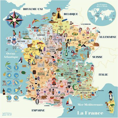 Vilac magnetická mapa Francie – Zbozi.Blesk.cz
